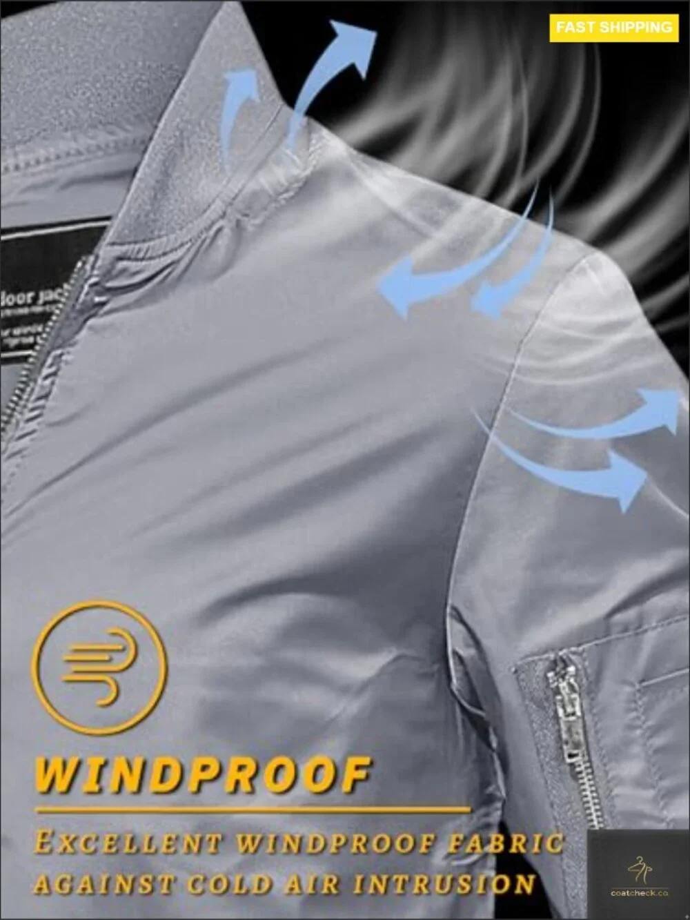 Men's Lightweight Bomber Jacket Casual Zip Up Windbreaker Spring Fall